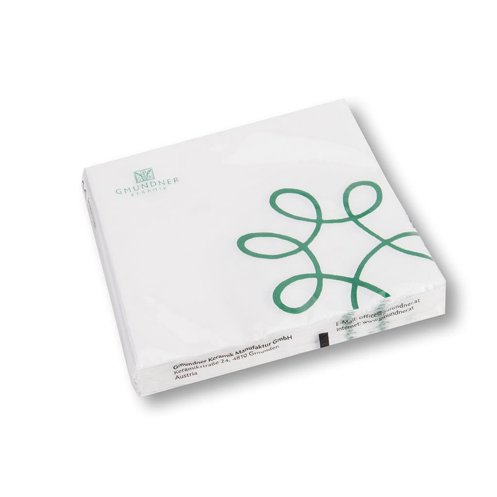 Servetten - Puur gevlamd groen - 33x33 cm