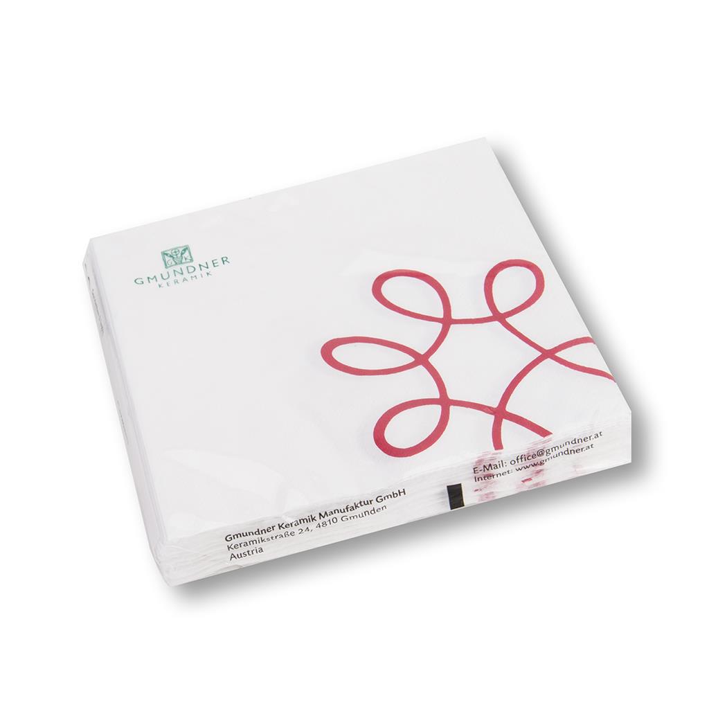 Servetten - Puur gevlamd rood - 33x33 cm