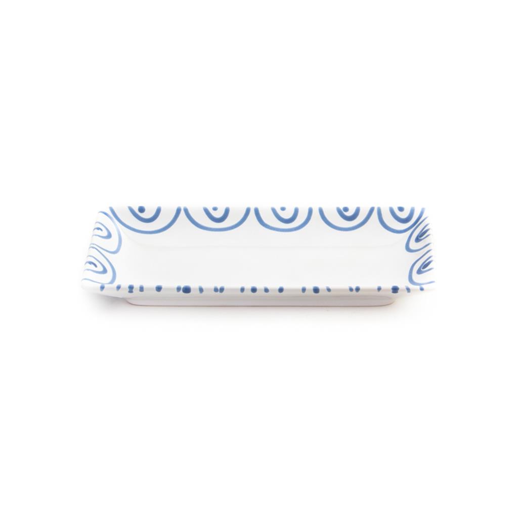 Snackschaal - Gevlamd blauw - 22 x 11 cm