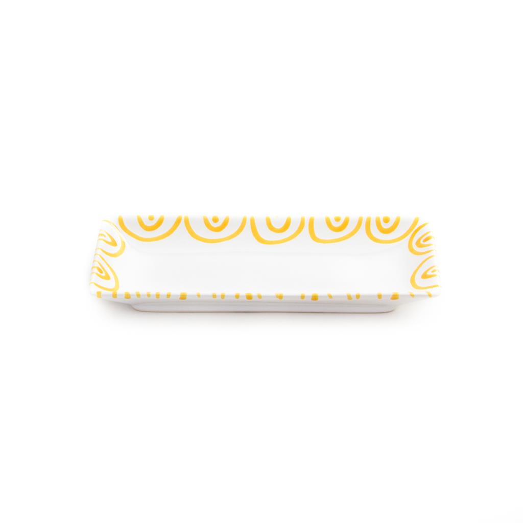 Snackschaal - Gevlamd geel - 22 x 11 cm