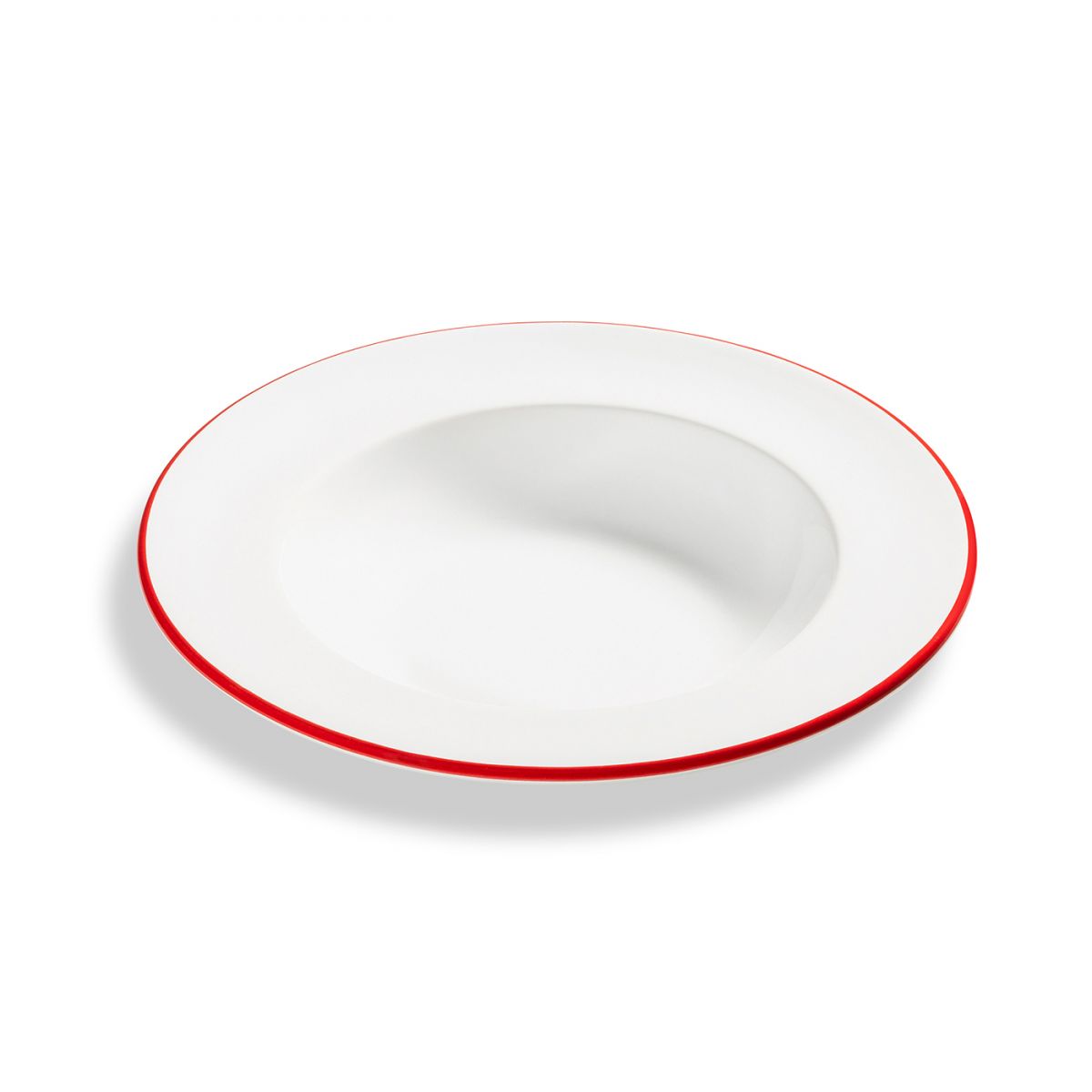 Soepbord - Rand robijnrood - 24 cm