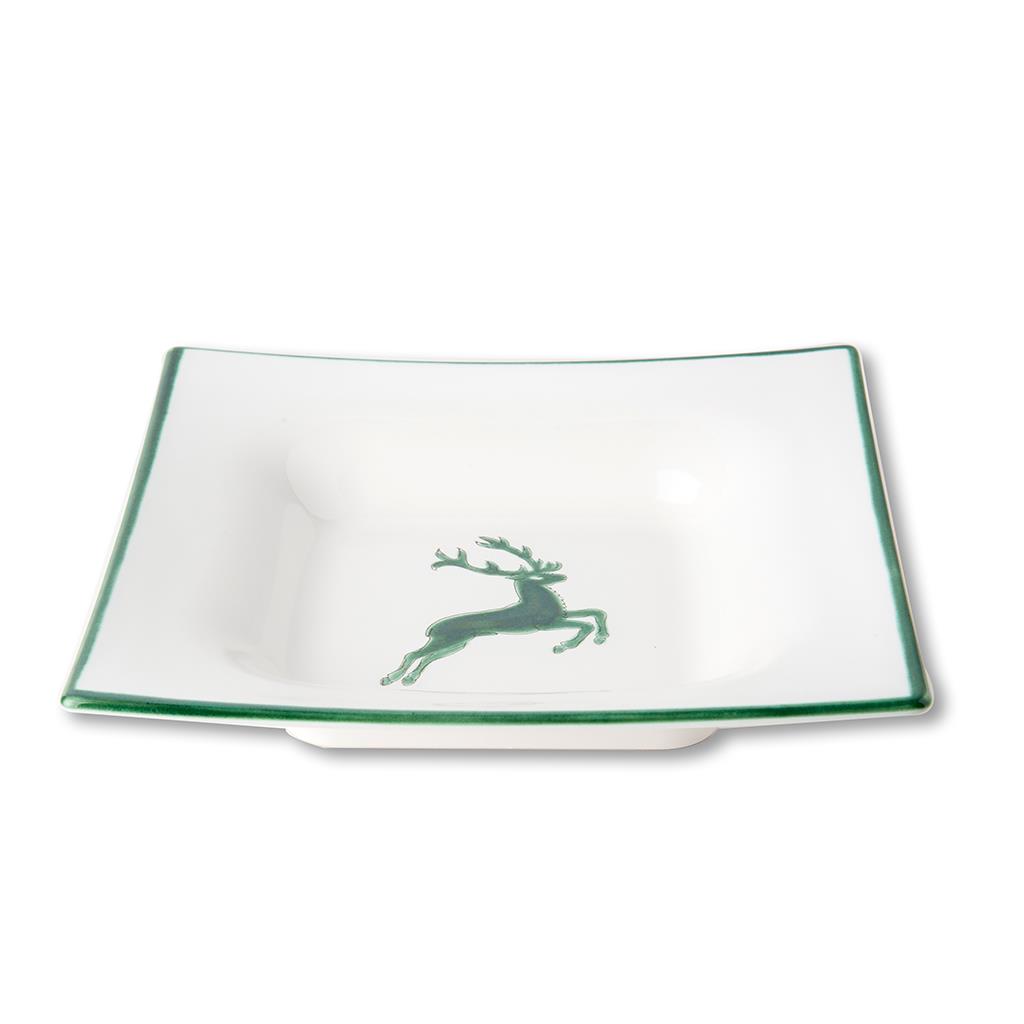 Soepbord vierkant - Hert groen - 20 x 20 cm
