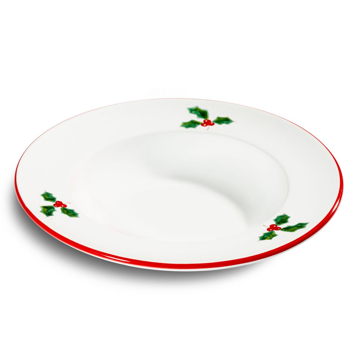 Schoteltje voor koffiekopje - Winterbes robijnrood - 16 cm