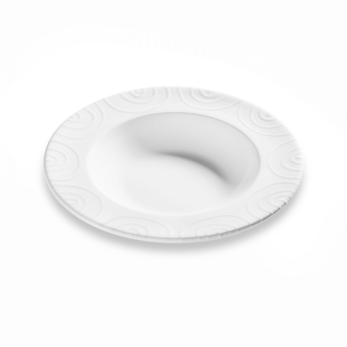 Soepbord - Gevlamd wit - 24 cm