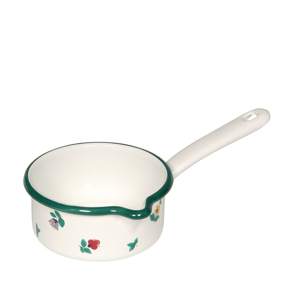 Riess - Steelpan met schenktuit - Alpenbloemen - 14 cm - 0,75 ltr