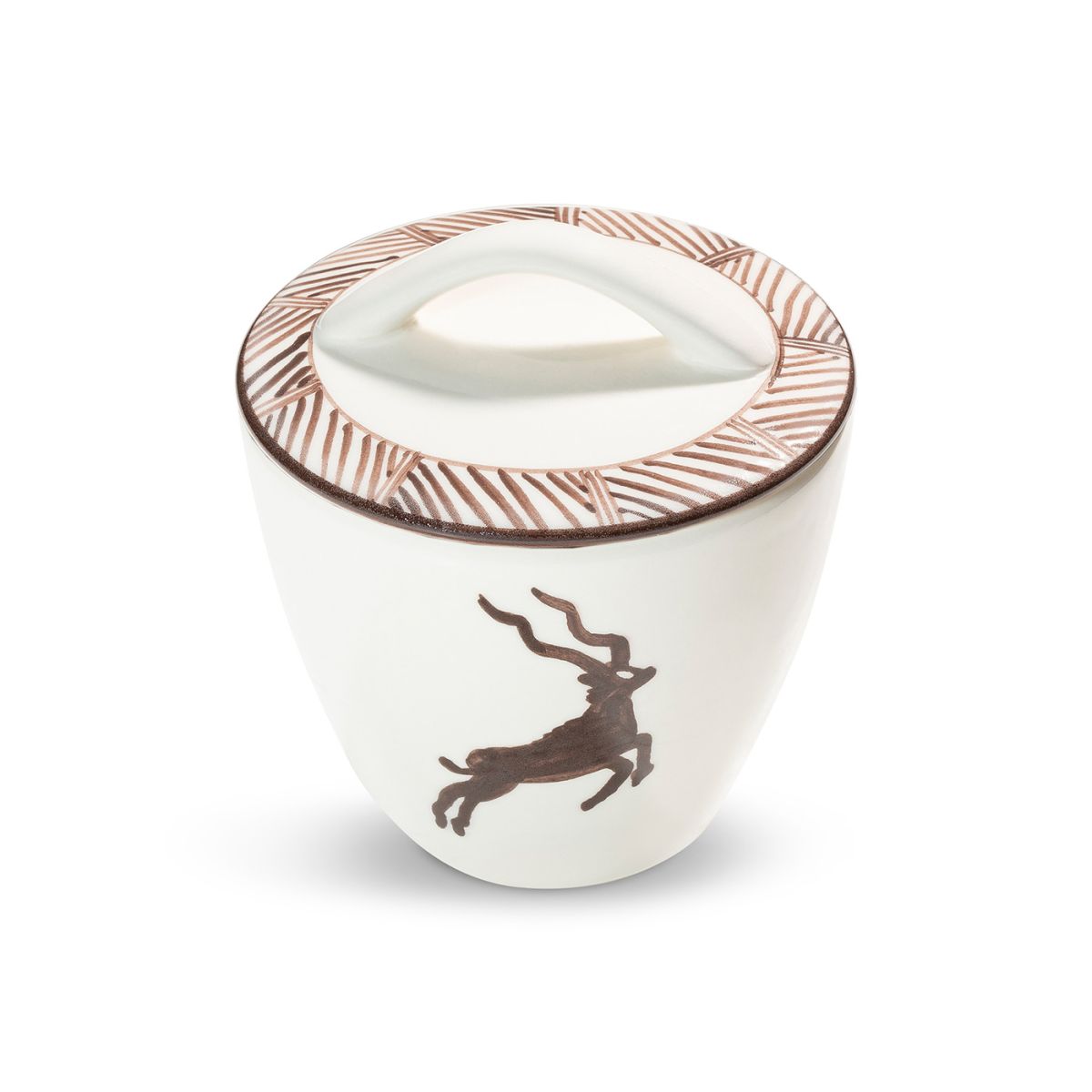 Suikerpot recht - Kudu bruin - 9 cm