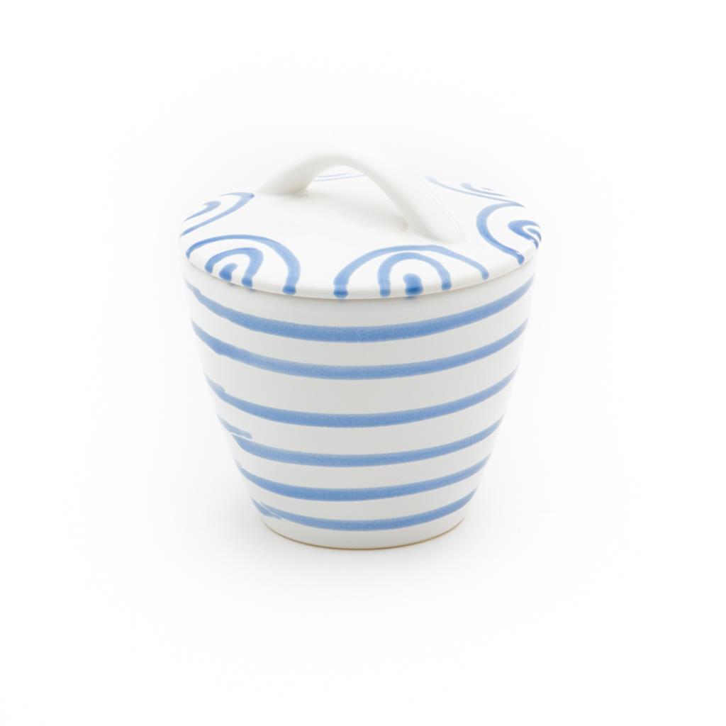 Suikerpot recht - Gevlamd blauw - 9 cm
