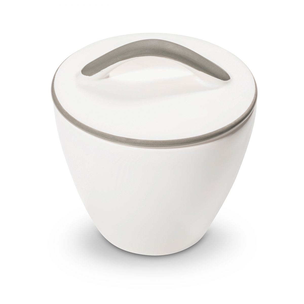 Suikerpot recht - Rand grijs - 9 cm