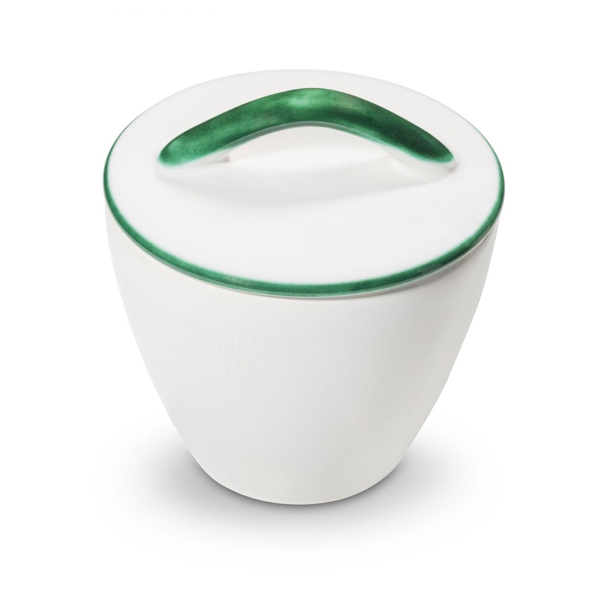 Suikerpot recht - Rand groen - 9 cm