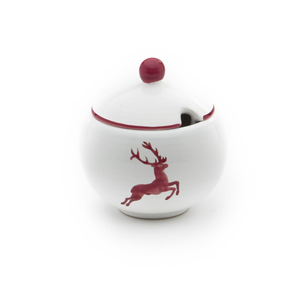 Suikerpot bol - Hert robijnrood - 10 cm
