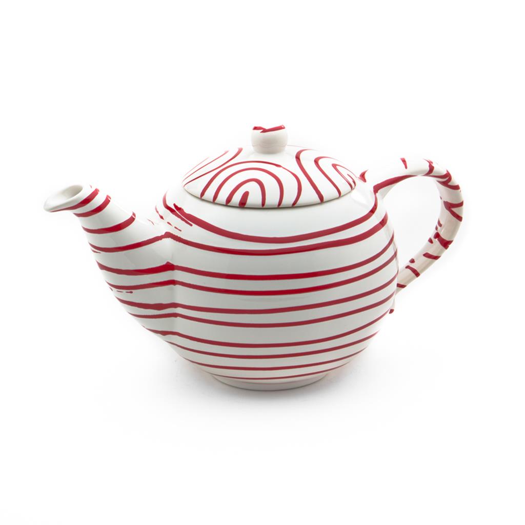 Theepot - Gevlamd rood - 1,5 ltr