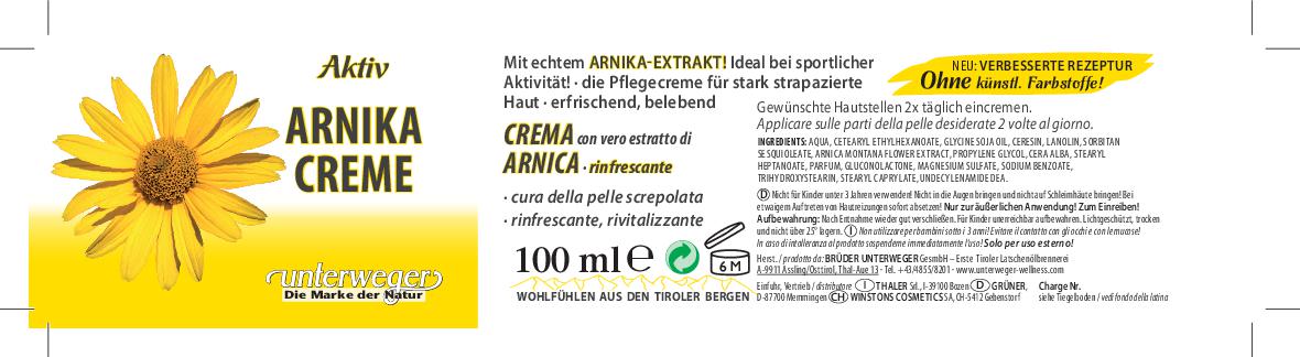 Unterweger - Arnica creme - 100 ml