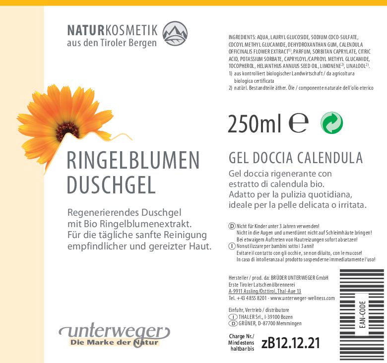 Unterweger - Goudsbloem douchegel - 250 ml