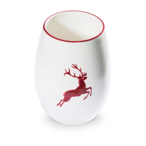 Vaas - Hert bordeauxrood - 21 cm