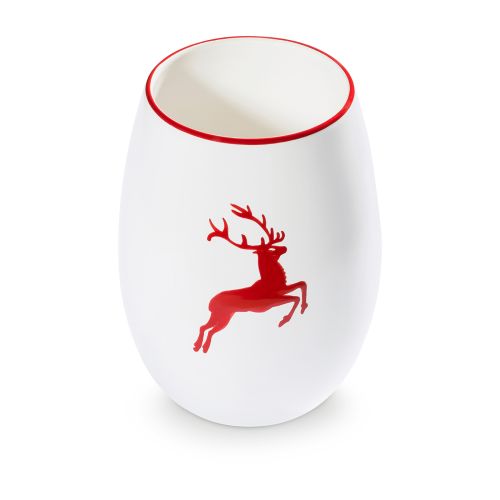 Vaas - Hert robijnrood - 21 cm