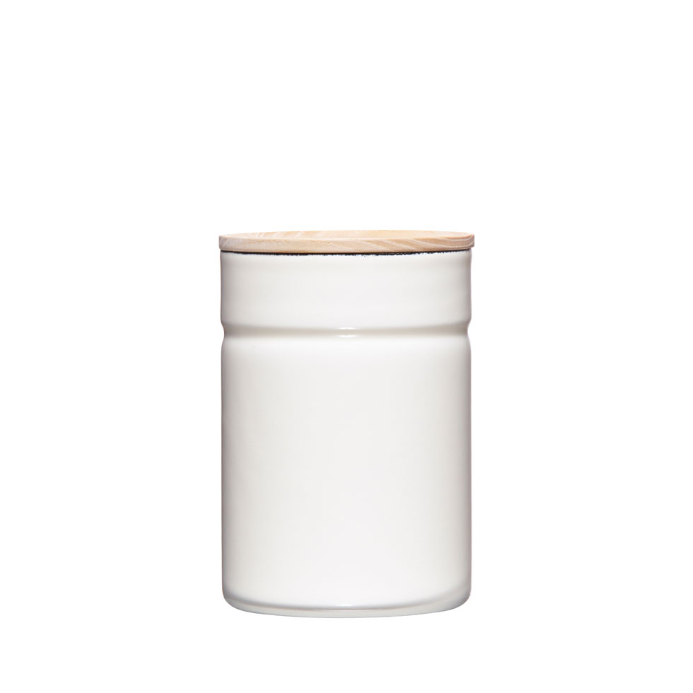 Riess - Voorraadbus midden - puur wit - 8 cm