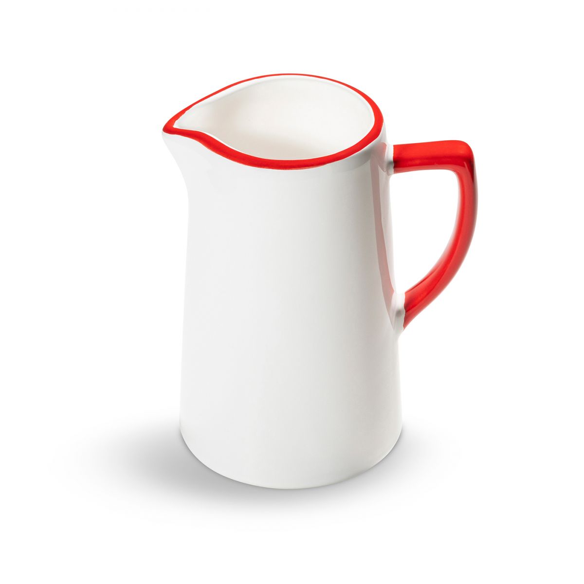 Waterkan recht - Rand robijnrood - 0,7 ltr