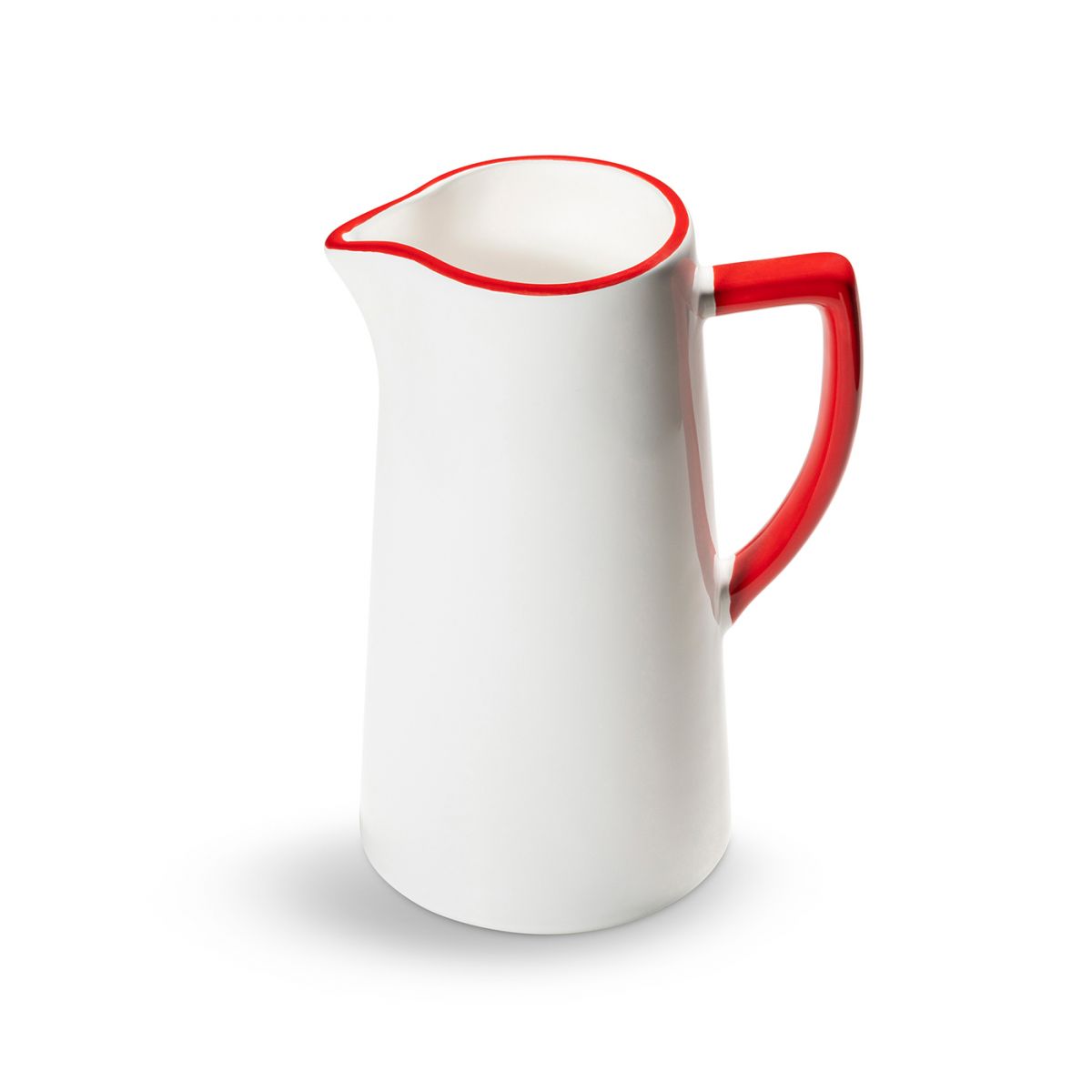 Waterkan recht - Rand robijnrood - 1,2 ltr