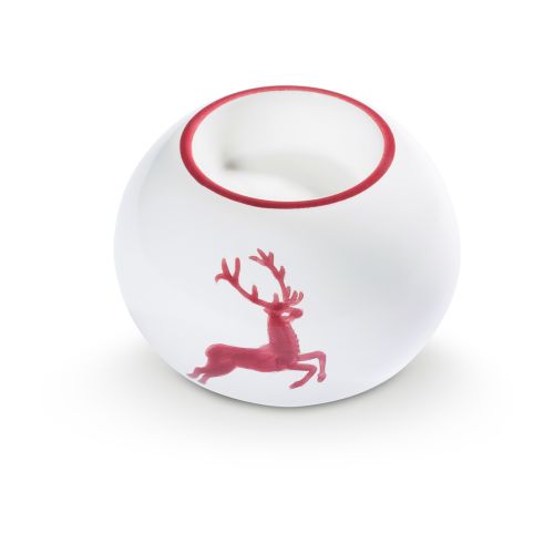 Waxinehouder - Hert bordeauxrood - 8,5 cm