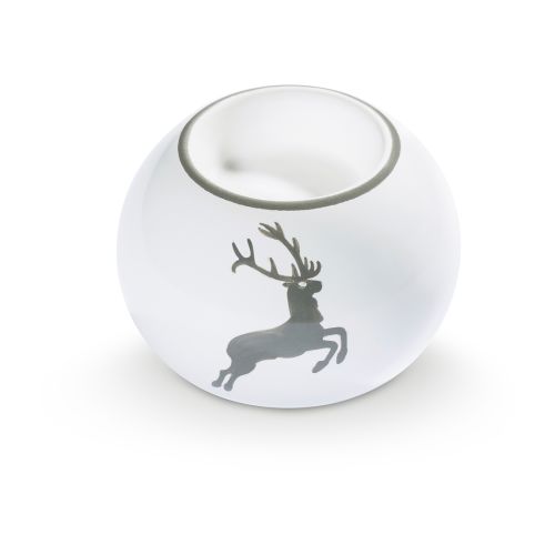 Waxinehouder - Hert grijs - 8,5 cm