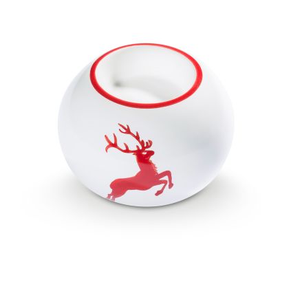Waxinehouder - Hert robijnrood - 8,5 cm