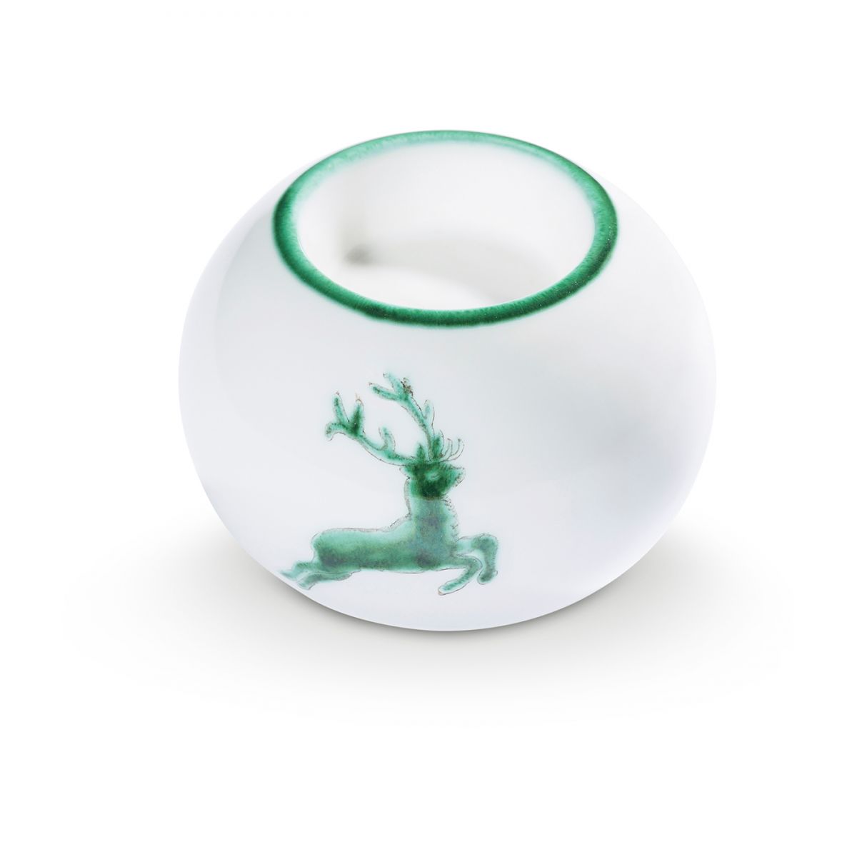 Waxinehouder - Hert groen - 8,5 cm