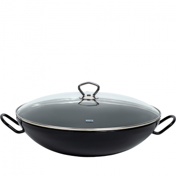 Riess - Wokpan met glazen deksel - 36 cm