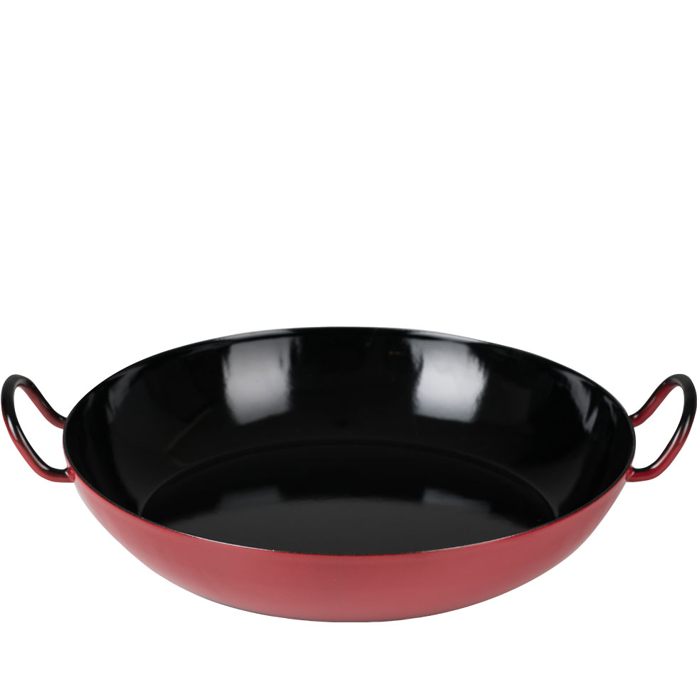 Riess - Wokpan met oren - rood - 30 cm