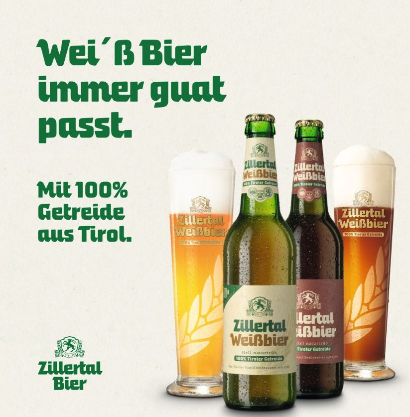 Zillertal Weissbier Zillertal Bier uit oostenrijk