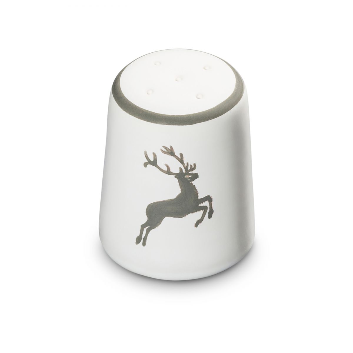 Zoutstrooier - Hert grijs - 7 cm