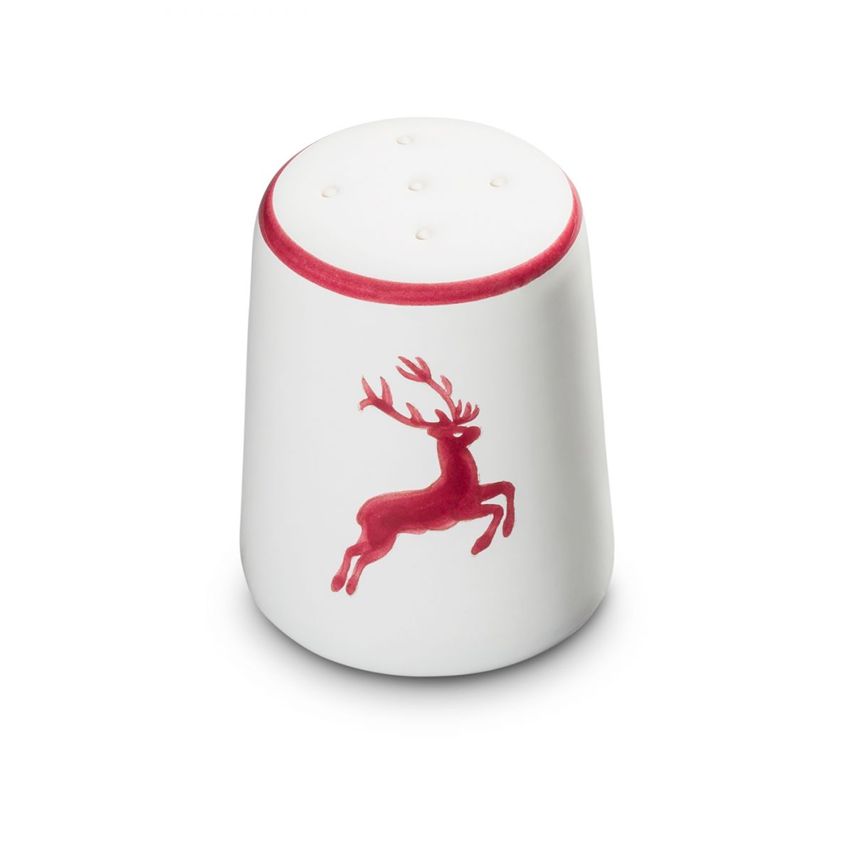 Zoutstrooier - Hert bordeauxrood - 7 cm